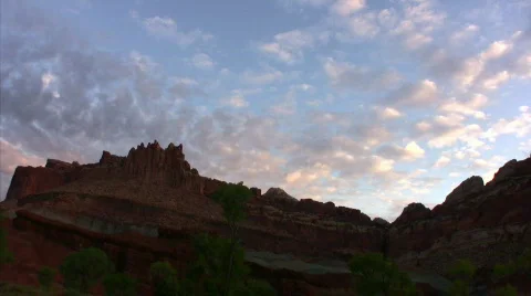Capitol Reef 2 Sunrise Loop Stock Footage 534590