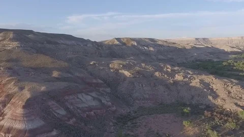 Capitol Reef Aerial Pan Stock Footage