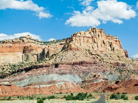 Capitol Reef Cliffs Stock Photos