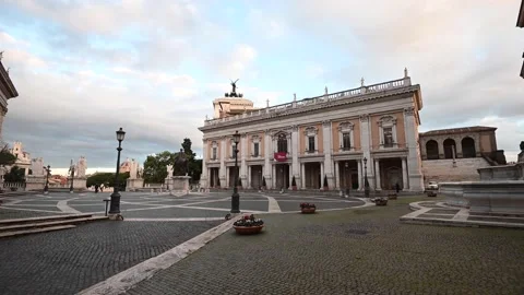 Capitol Square, Rome, Italy. Stock Footage 148106966