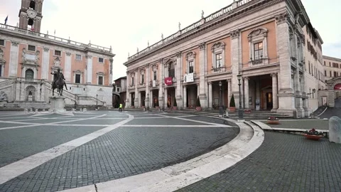 Capitol Square, Rome, Italy. Stock Footage 148106981