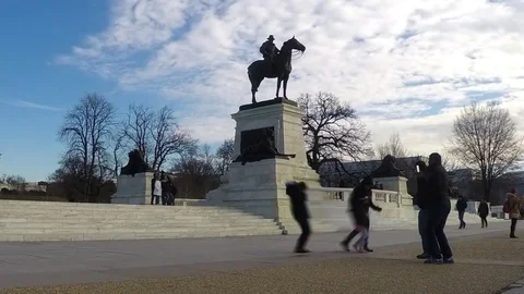 Capitol statue pan 库存影片 84738850