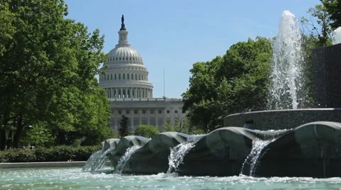 Capitol in Washington DC Video stock 50132454
