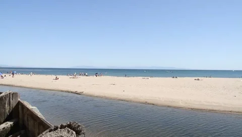 Capitola California Beach Stock Footage 4548157