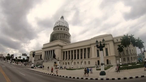 Capitolio hyperlapse in Havana Stock Footage 106388806
