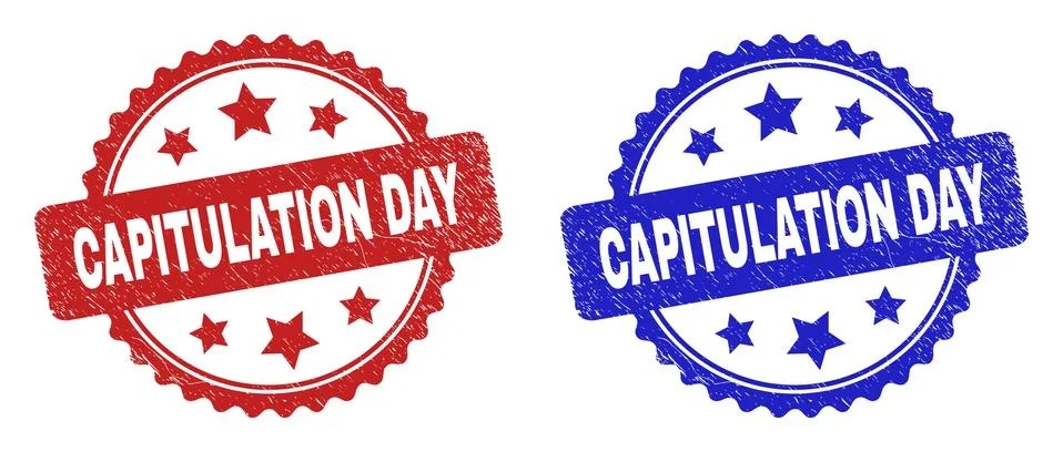 CAPITULATION DAY Rosette Seals Using Unclean Texture イラスト素材