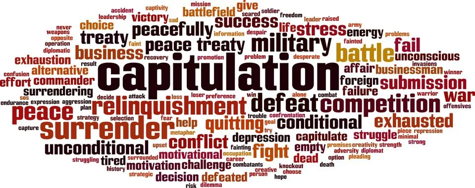 Capitulation word cloud イラスト素材