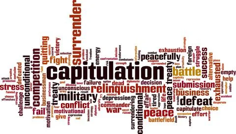 Capitulation word cloud イラスト素材