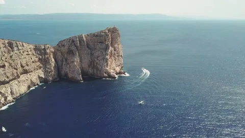 Capo Caccia cliff in Sardinia Stock Footage 130463536