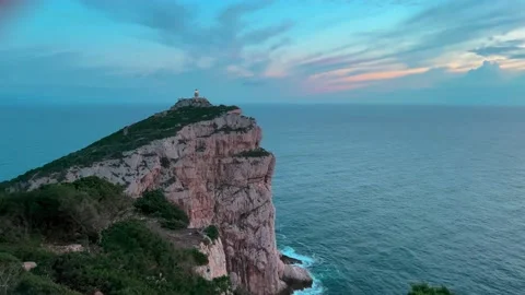Capo Caccia lighthouse Stock Footage 232634685