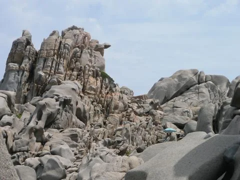 Capo Testa Rocks Stock-Fotos