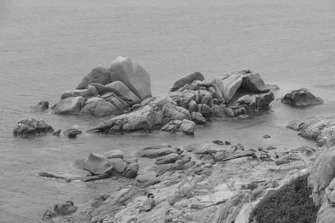 Capo Testa Rocks Stock-Fotos