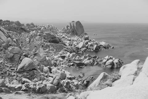 Capo Testa Rocks Stock-Fotos