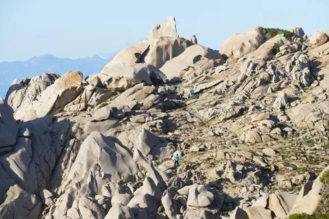 Capo Testa Rocks Stock-Fotos