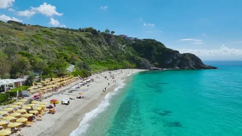 Capo Vaticano from a drone, Ricadi in Calabria, Italy, Europe Stock-Footage 286387953