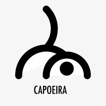 Capoeira abstract logo Stock Illustration