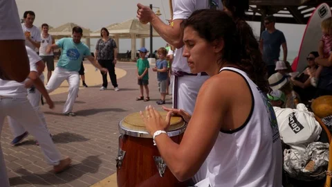 Capoeira at the beach Stock Footage 115601299