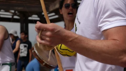 Capoeira at the beach Stock Footage 115634589