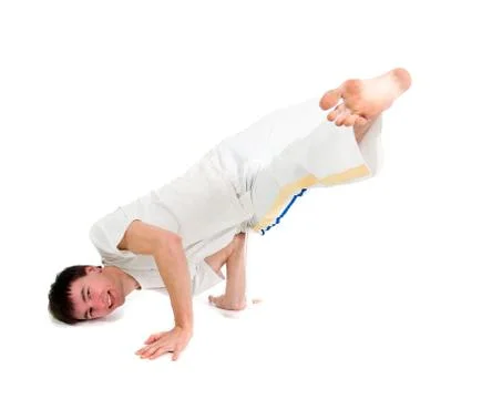 Capoeira dancer posing Stock Photos