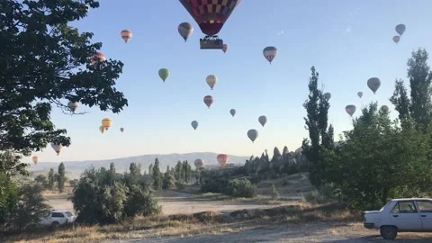 Cappadocia balloons Video stock 156806887
