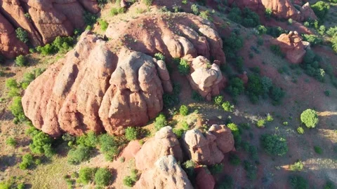 Cappadocia Chimneys from Drone Stock Footage 247955696