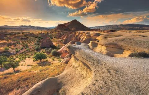 Cappadocia mountain landscape, Turkey 写真素材