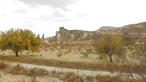 Cappadocia nice day fly drone Stock Footage 108441844