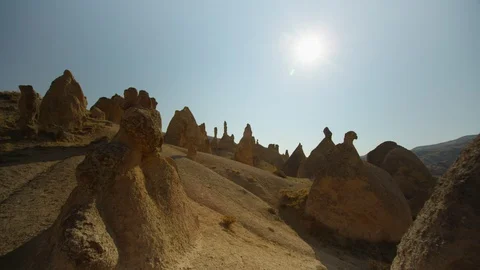 Cappadocia sun landscape Stock Footage
