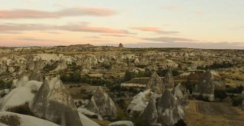 Cappadocia sunset landscape Stock Photos