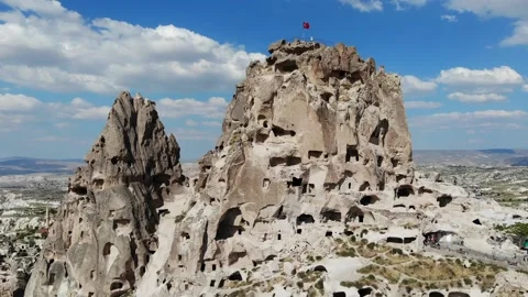 Cappadocia Uchhisar Castle Stock Footage 178485282