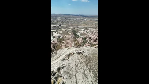 Cappadocia, Vertical Drone Orbit Video with View Stock Footage 323382859