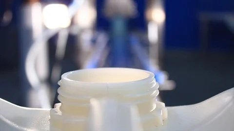 Capping automated container Video stock 90736309