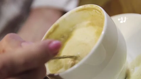 Cappuccino close up Stock Footage 143220003