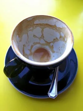 Cappuccino - coffee cup empty Stock Photos