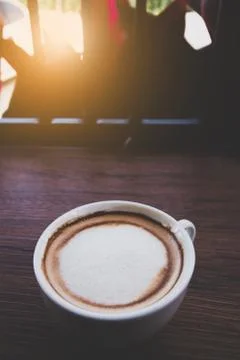 Cappuccino coffee cup Stock Photos
