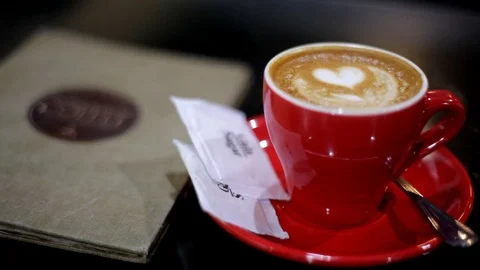 Cappuccino Coffee Stock Footage 107353645