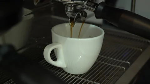 Cappuccino coffee percolation process Stock Footage 229859731