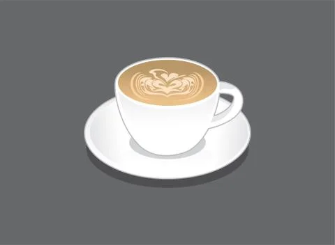 Cappuccino coffee vector Stock Illustration