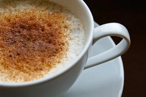 Cappuccino cup close up Stock Photos