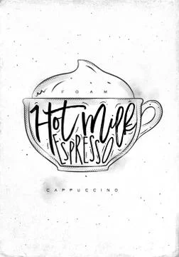 Cappuccino cup Stock Illustration