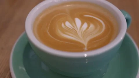 Cappuccino with flower Stock Footage 239168039