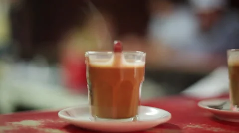 Cappuccino in glass Stock Footage 63302800