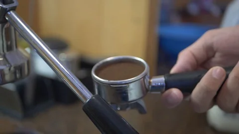 Cappuccino machine preparation Stock Footage 126946171