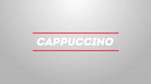 Cappuccino Text Animation Vídeos de archivo 66112774