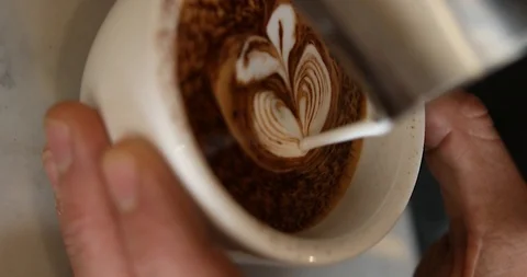 Cappucino pour vertical video Stock Footage 102930375