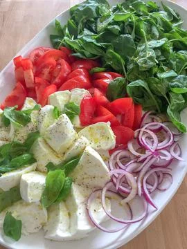 Caprese salad deconstructed Stock Photos
