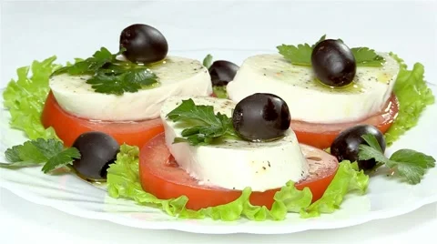 Caprese salad Stock Footage 48560607