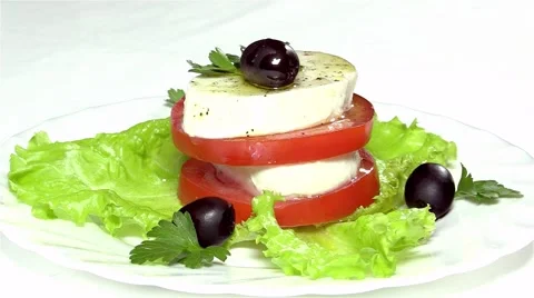 Caprese salad Stock Footage 48560608