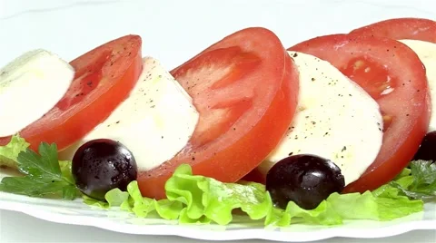 Caprese salad Stock Footage 48603626
