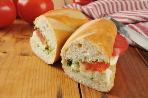Caprese sandwich Stock Photos